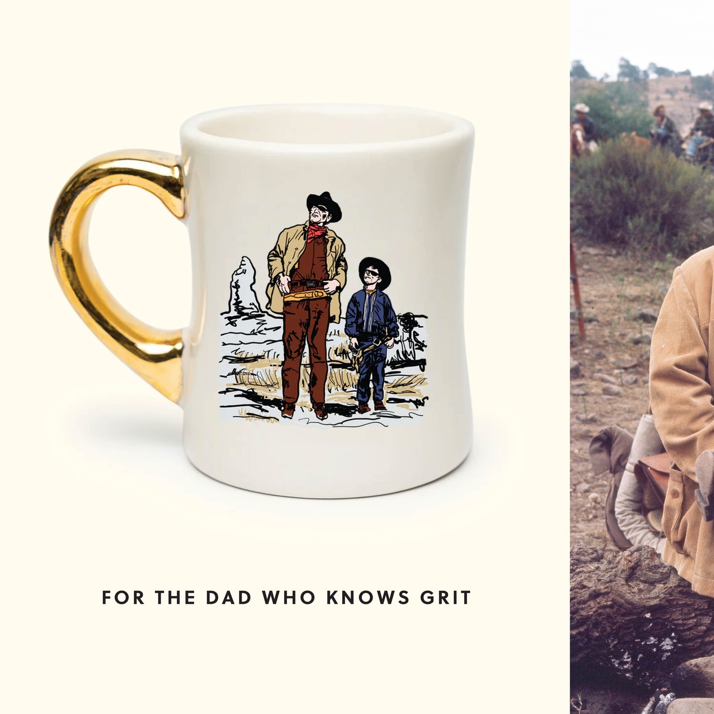 Limited Edition Gold Handle Mug celebrates a rare father-son moment for Father’s Day gift!