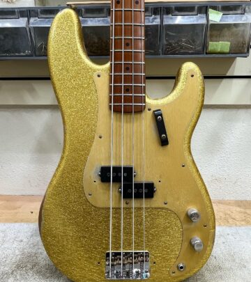 Empire Music Pittsburgh debuts a stunning gold sparkle 58 P-Bass crafted with expert care.!