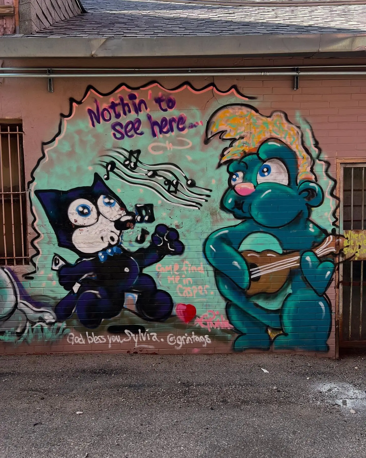 Graffiti Wisdom In Casper Alleys Patton Oswalt showcases vivid Wyoming graffiti with hints of wisdom and unexpected humor!!