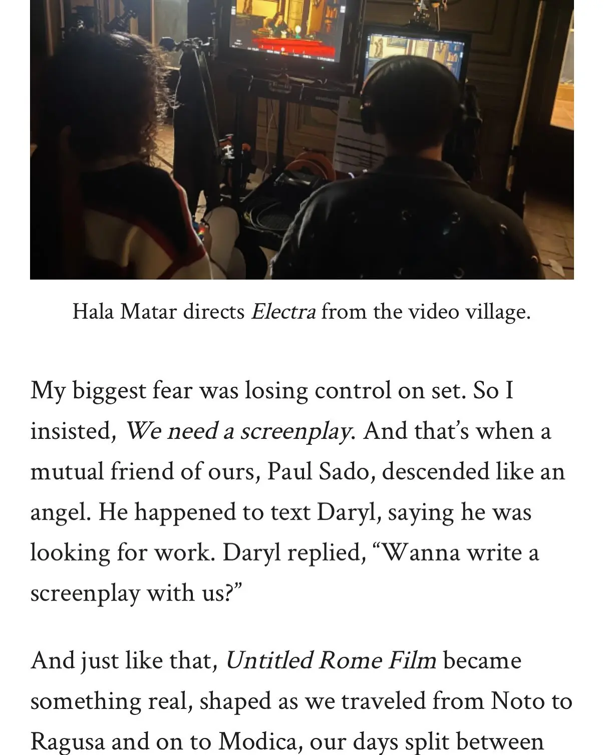 Hala Matar Revisits Electra Creation in Talkhouse Essay