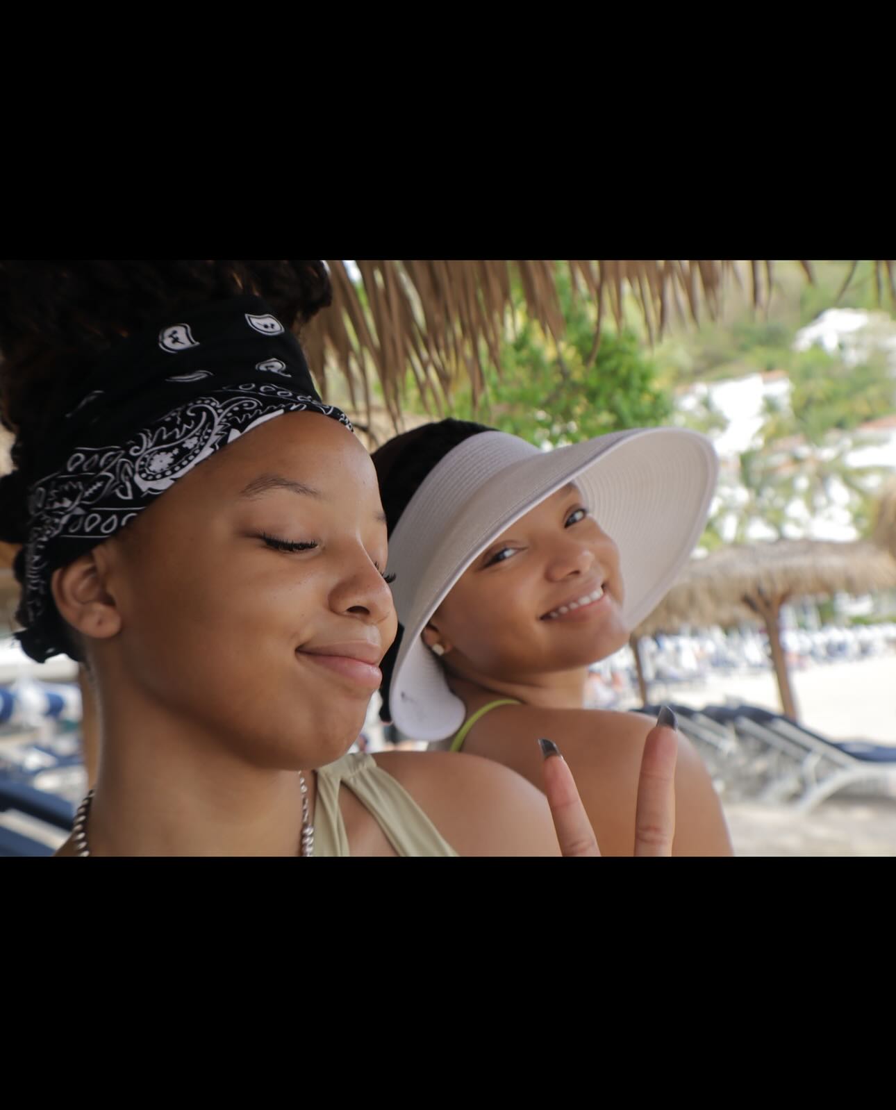 Halle Bailey Wraps Film With Sister On First Trip