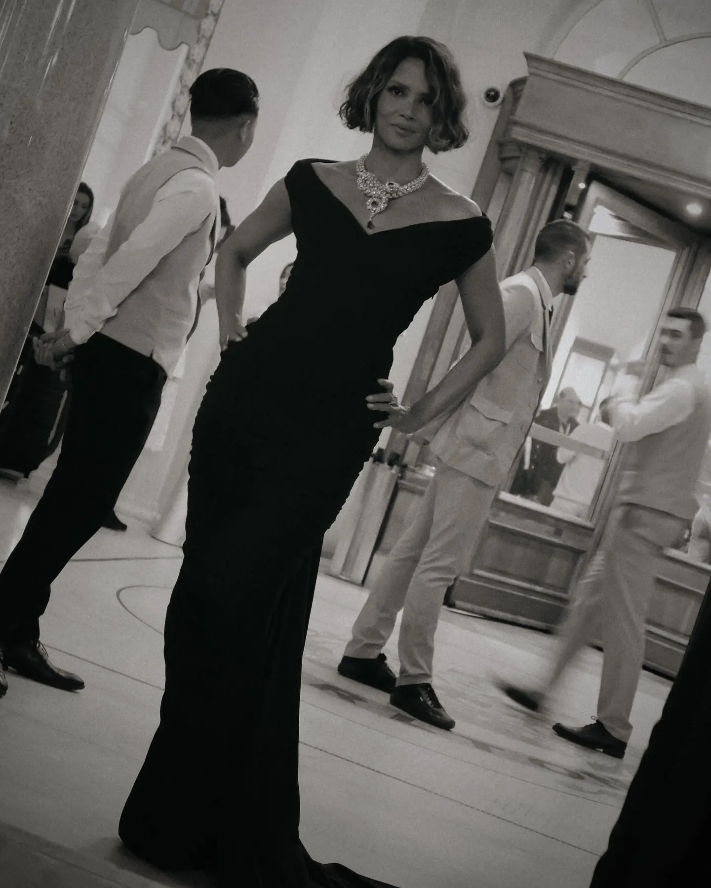 Halle Berry dazzles with stunning diamond vibes, radiating timeless allure and chic flair!