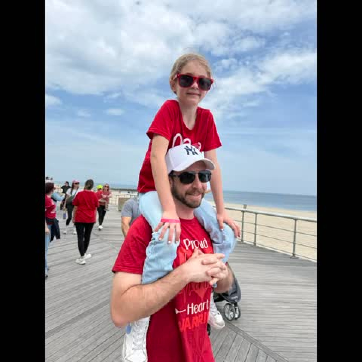 Melissa Joan Hart leads her family as they honor heart warriors at Long Island Heart Walk.