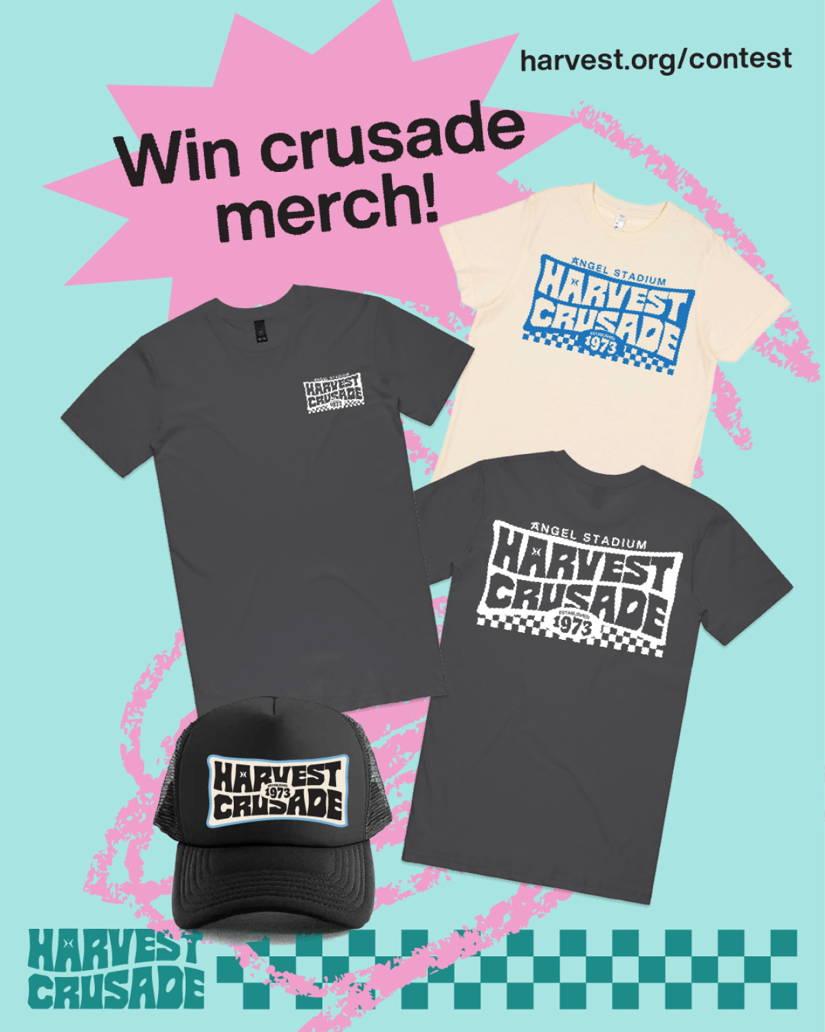 Harvest Crusade T-Shirt Contest Launched Ignite your creativity in Harvest’s premiere T-shirt challenge—design, submit, win merch!!