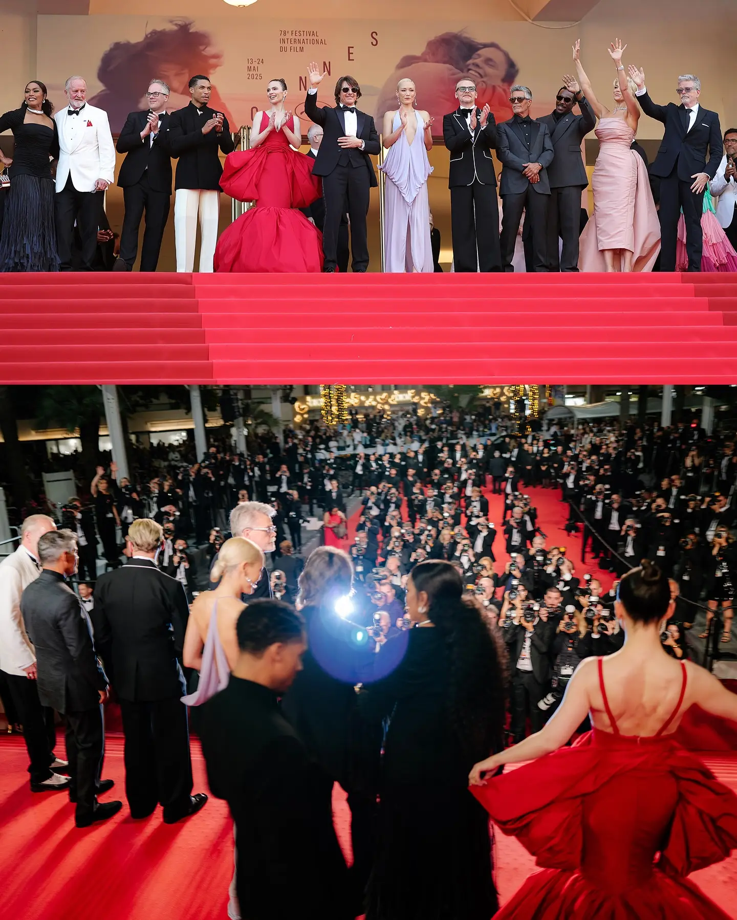 Hayley Atwell Shines In Red Silk At Cannes