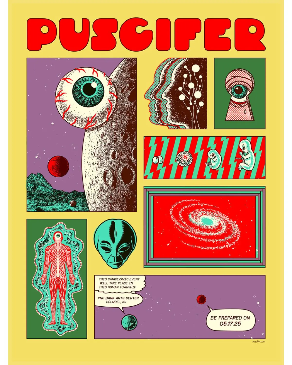 Holmdel Poster Drop Marks Exclusive Merch Debut Limited edition poster by Morning Breath debuts in Holmdel for Puscifer Sessanta series.!!!