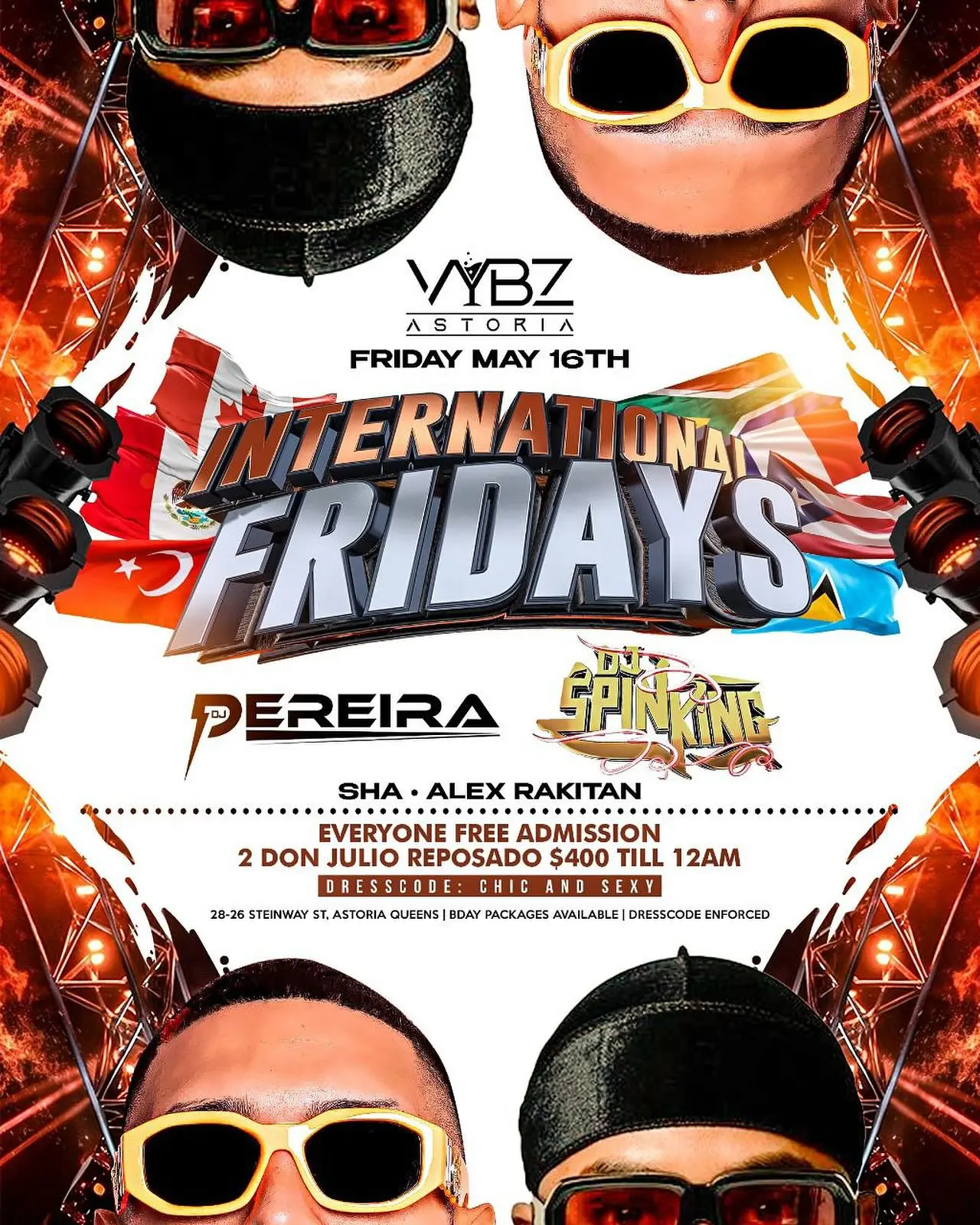Global beats, free drinks for ladies, and bottle specials light up the night this Friday!!