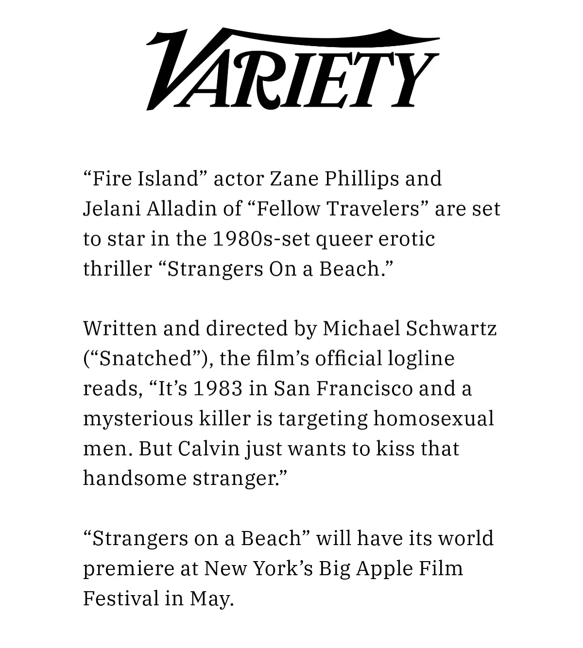 Jack Falahee Leads Inspiring Movie Venture