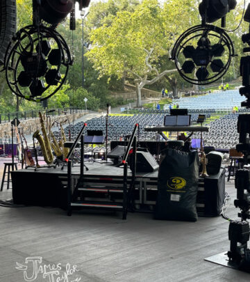 Stage buzz and crew excellence ready the Frost Ampitheater for a vibrant tour start now!!