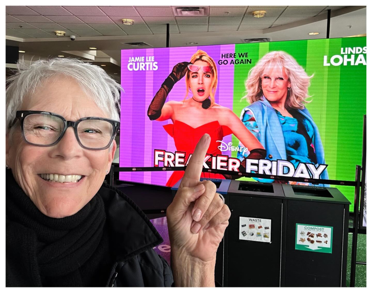 Veteran actress Jamie Lee Curtis lights up social media with nostalgic Disney styled post.