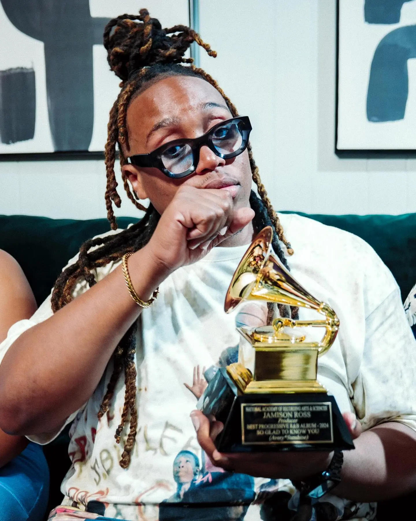 Jamison Ross Opens His Grammy Award In Awe