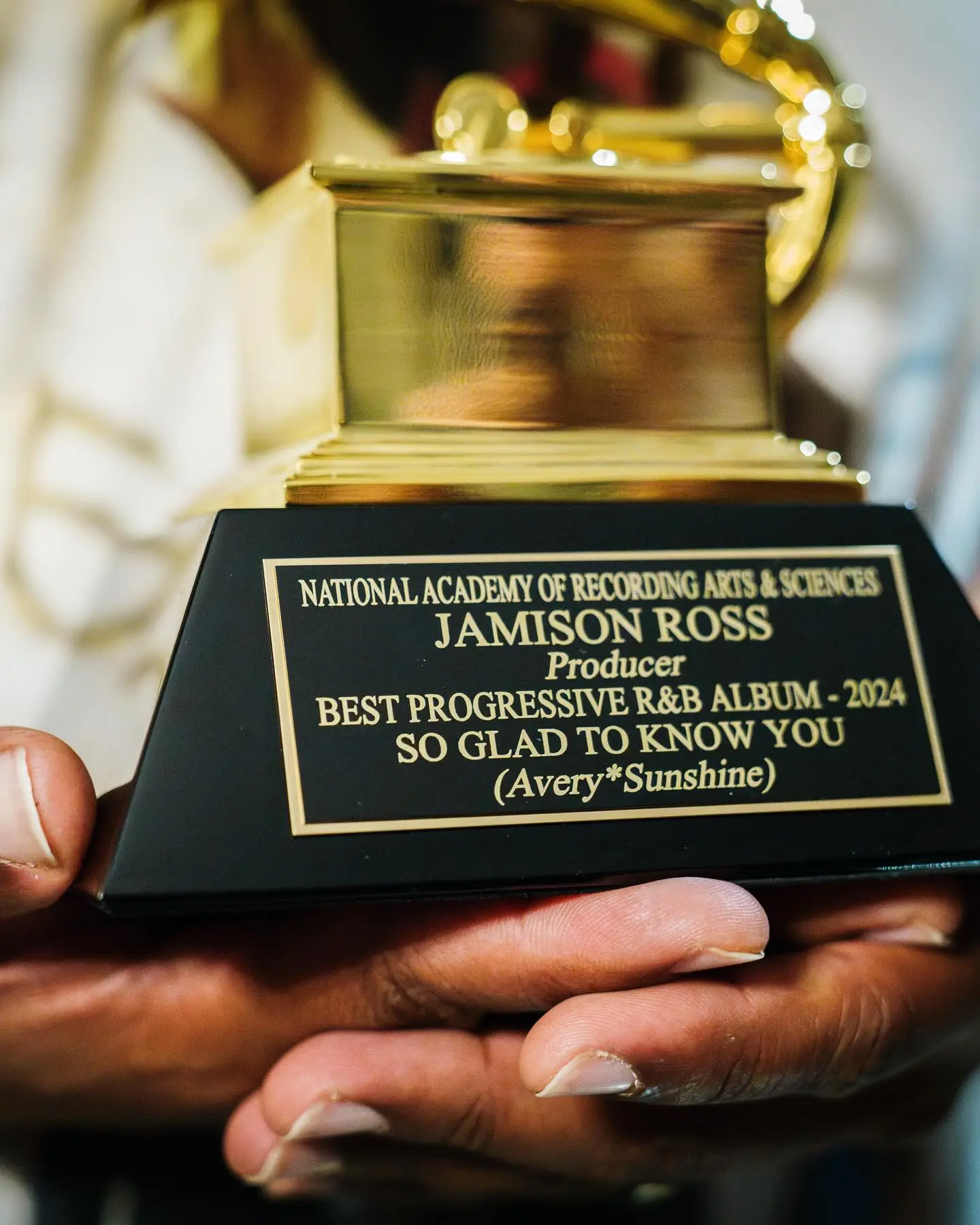 Jamison Ross Opens His Grammy Award In Awe