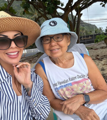 Paddle boarding, crocheting, and wine: Janel Parrish shows her cherished home life at home.