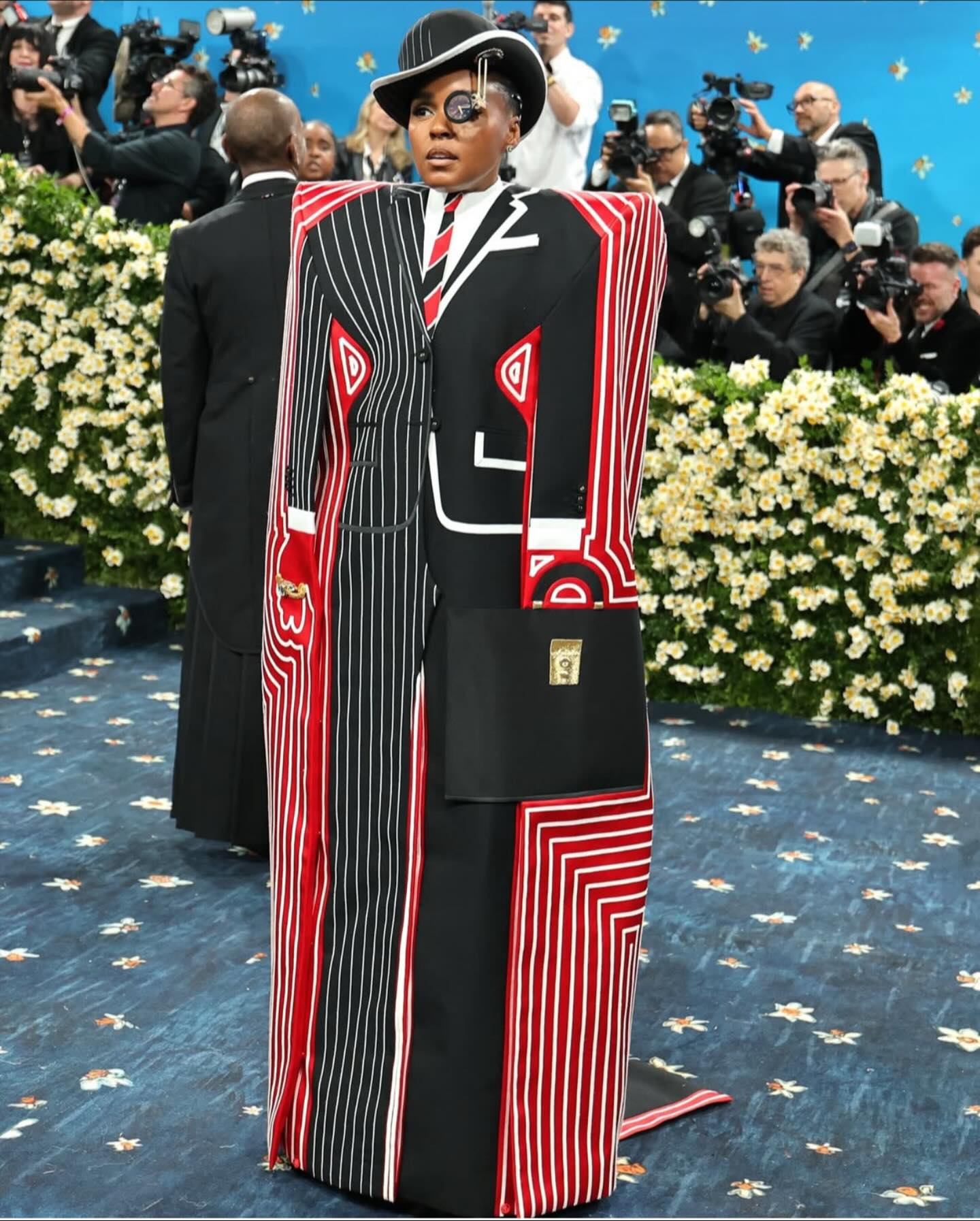 Janelle Dazzles At Met Gala Stunning style is ahead as Janelle slays Met Gala by storm, turning heads on red carpet!!