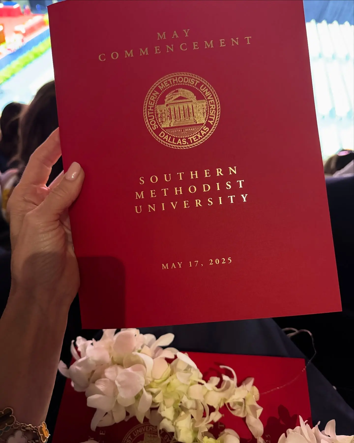 Janet Gunn Cheers Son LJN’s SMU Dallas Graduation