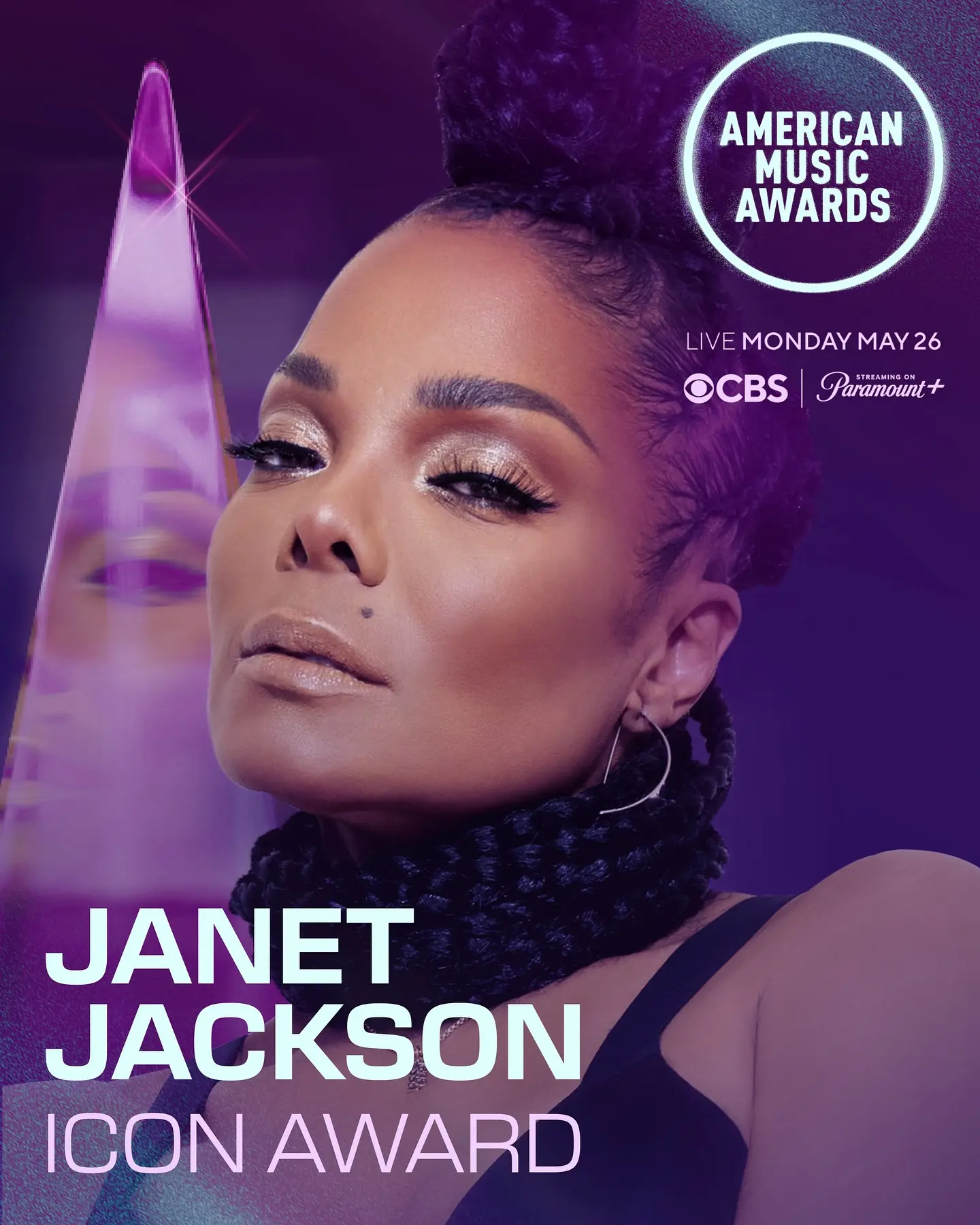 Iconic singer Janet Jackson thanks the AMAs and anticipates a dazzling Vegas spectacle!!!!