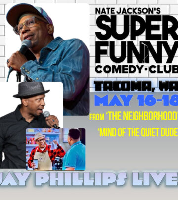 Comic Jay Phillips dazzles in Tacoma tonight, serving fresh bars with wit and vibrant energy!!