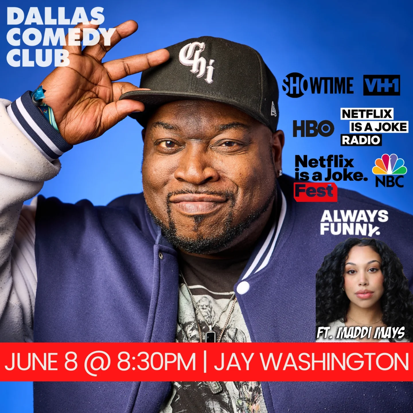 Standup show by Jay Washington with Maddi Mays & Cexycid electrifies Dallas stage tonight!!