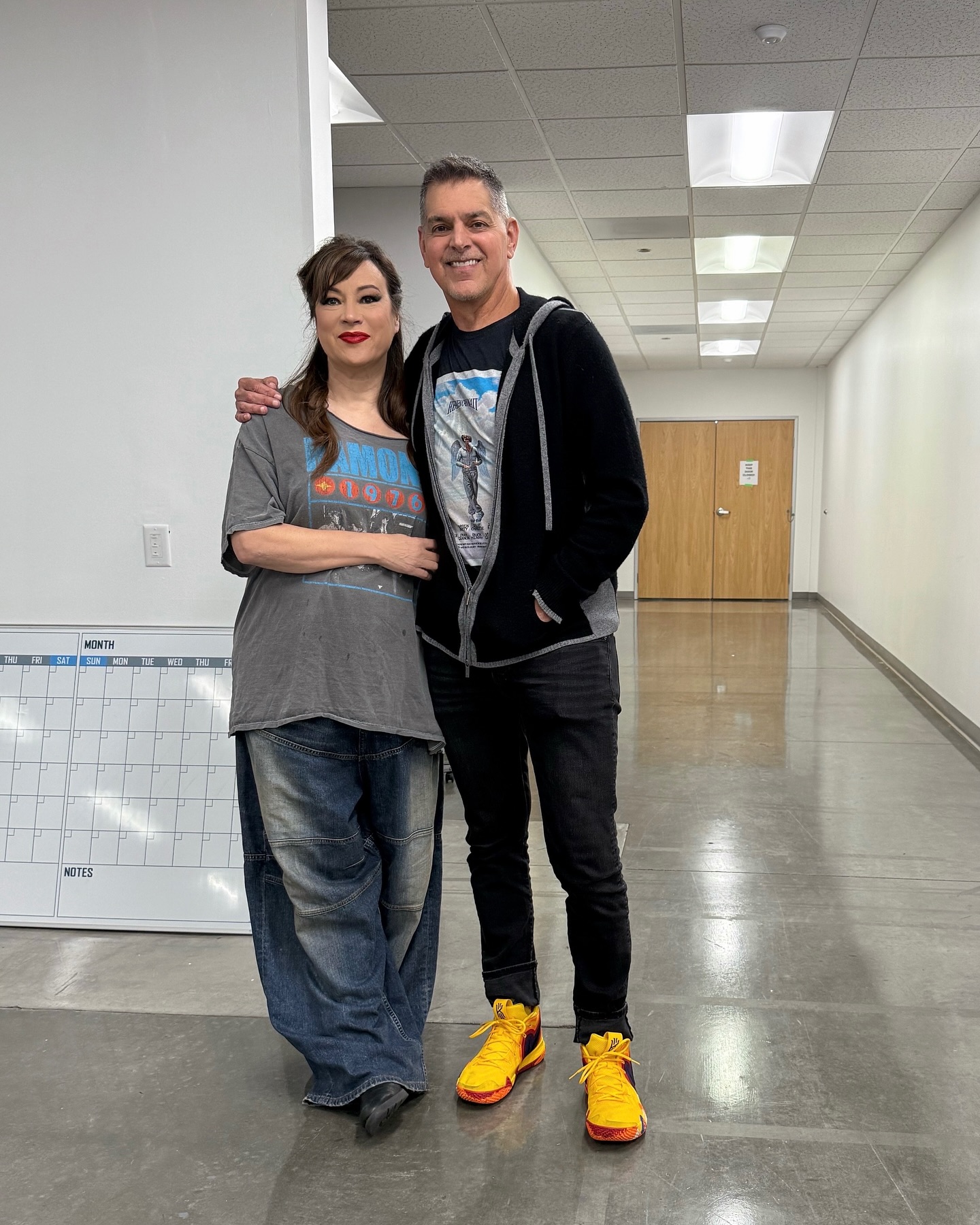 Jennifer Tilly Enjoys Day Out With Don Mancini Star Jennifer Tilly Enjoys a Fun Leisure Day with Filmmaker Don Mancini Under Sunny Skies