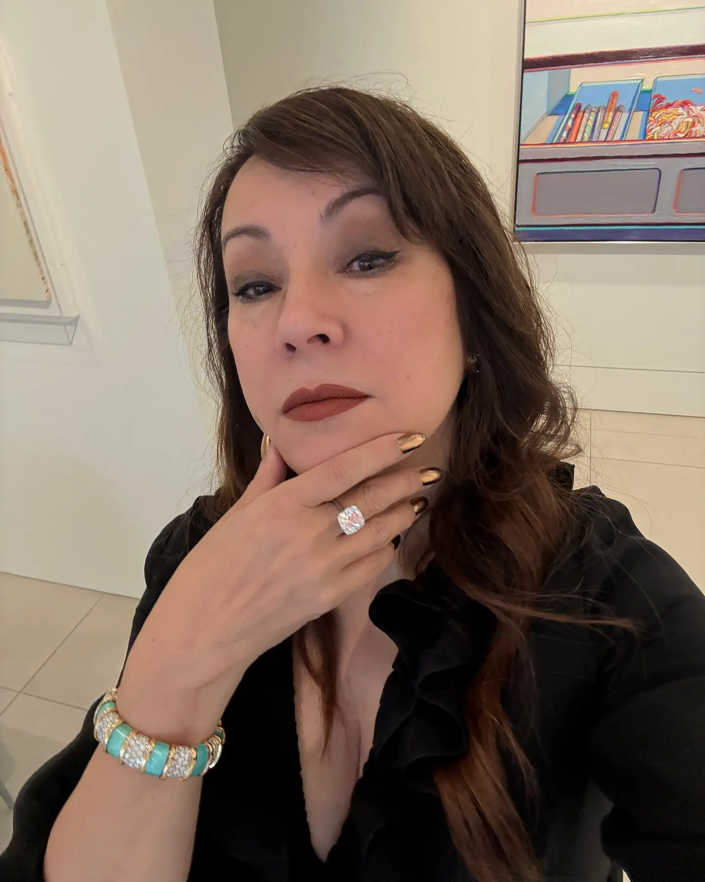 Jennifer Tilly Explores Art, Jewelry, And Rides at Sotheby's
