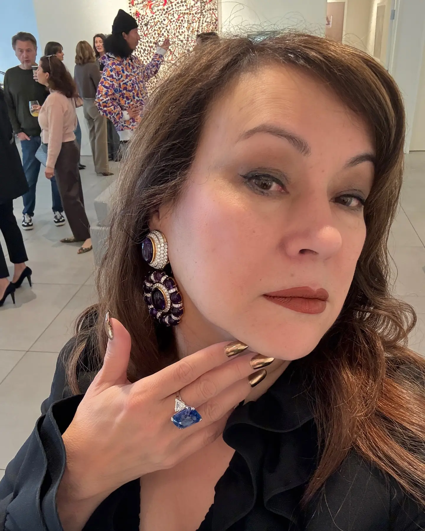 Jennifer Tilly Explores Art, Jewelry, And Rides at Sotheby's
