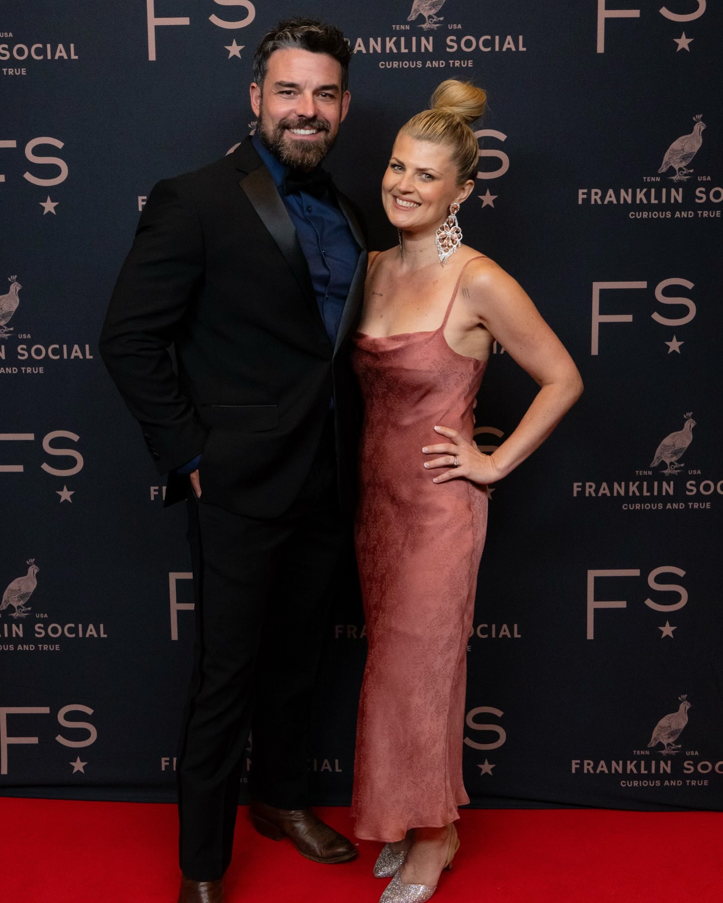 Joyful celebration as Jesse Hutch and his bride mark Franklin Social's grand opening now.!
