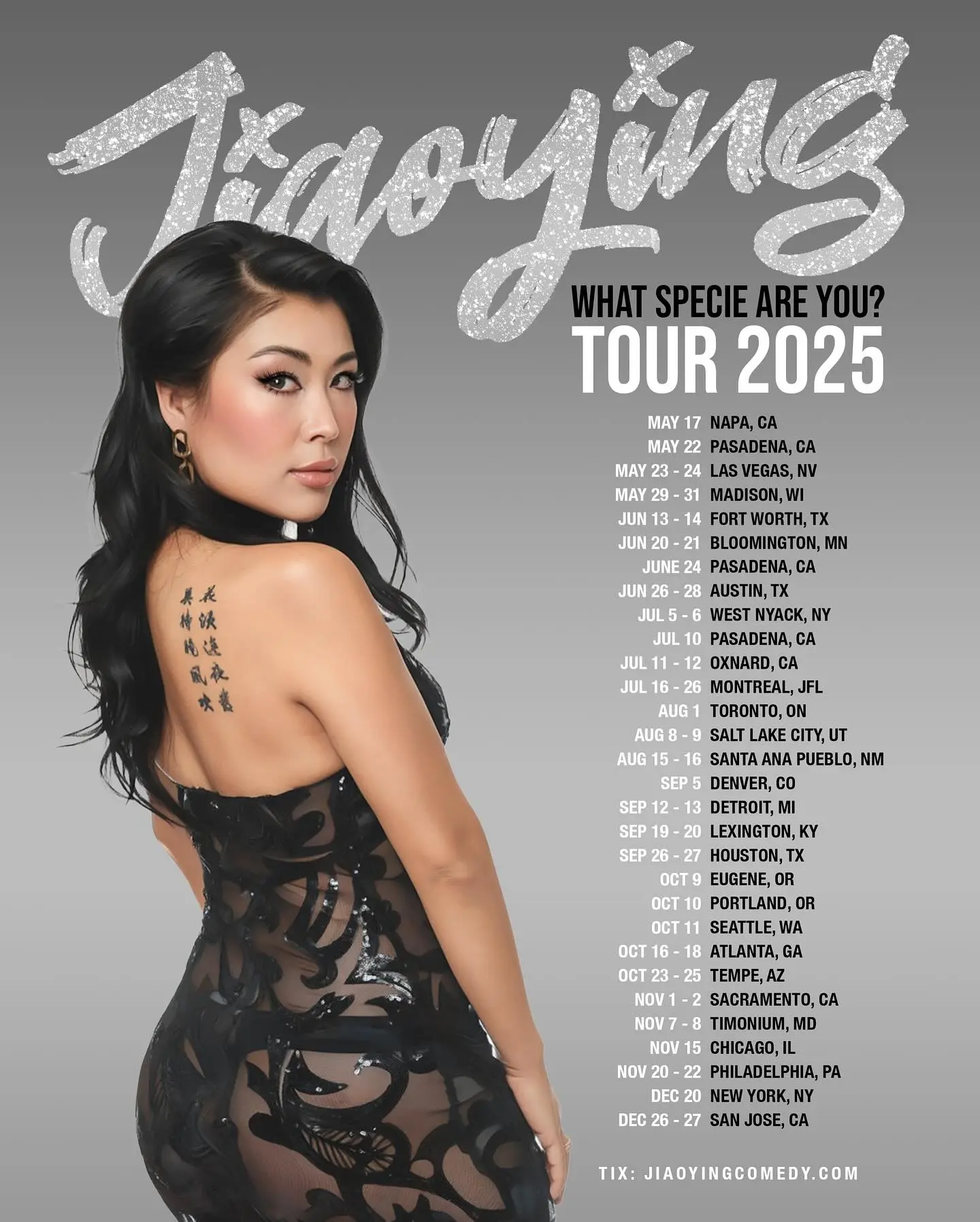 Jiaoying Summers Launches Final Leg Of Comedy Tour Get ready for laughs as Jiaoying Summers' tour hits major cities with bold humor! - Enjoy!
