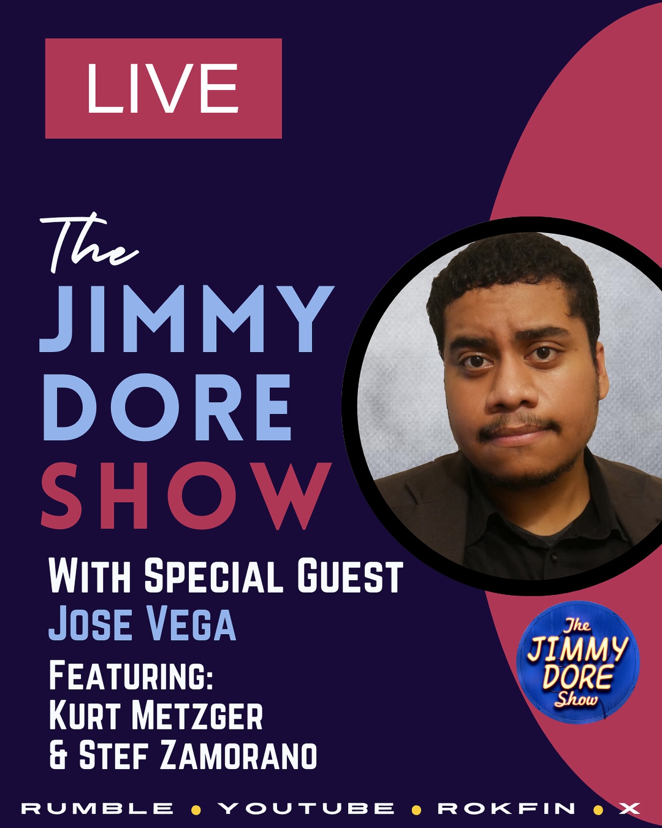 Jimmy Dore Show: Jose Vega Sparks GOP Debate Streamed live on Rumble, show tackles Medicaid cuts, GOP turmoil with Jose Vega live ASAP.
