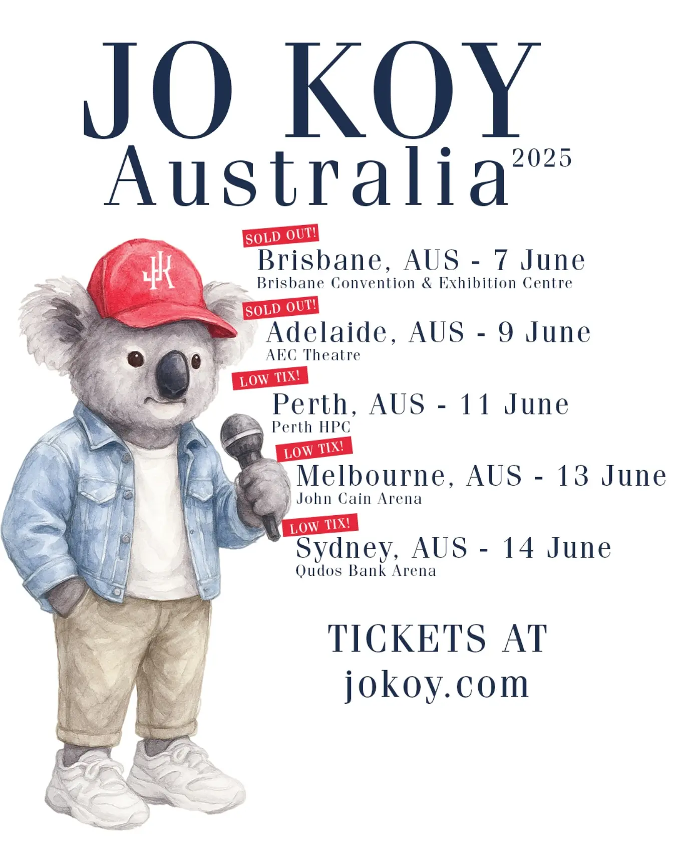 Discover live energy, fresh tour dates & exclusive behind-the-scenes insights on Jo Koy.