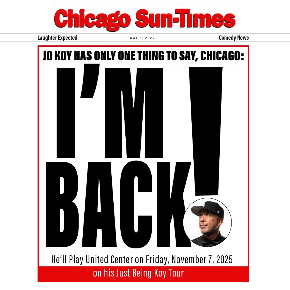 Jo Koy charms Chicago audience at United Center, mixing sharp wit with memorable humor.!!!