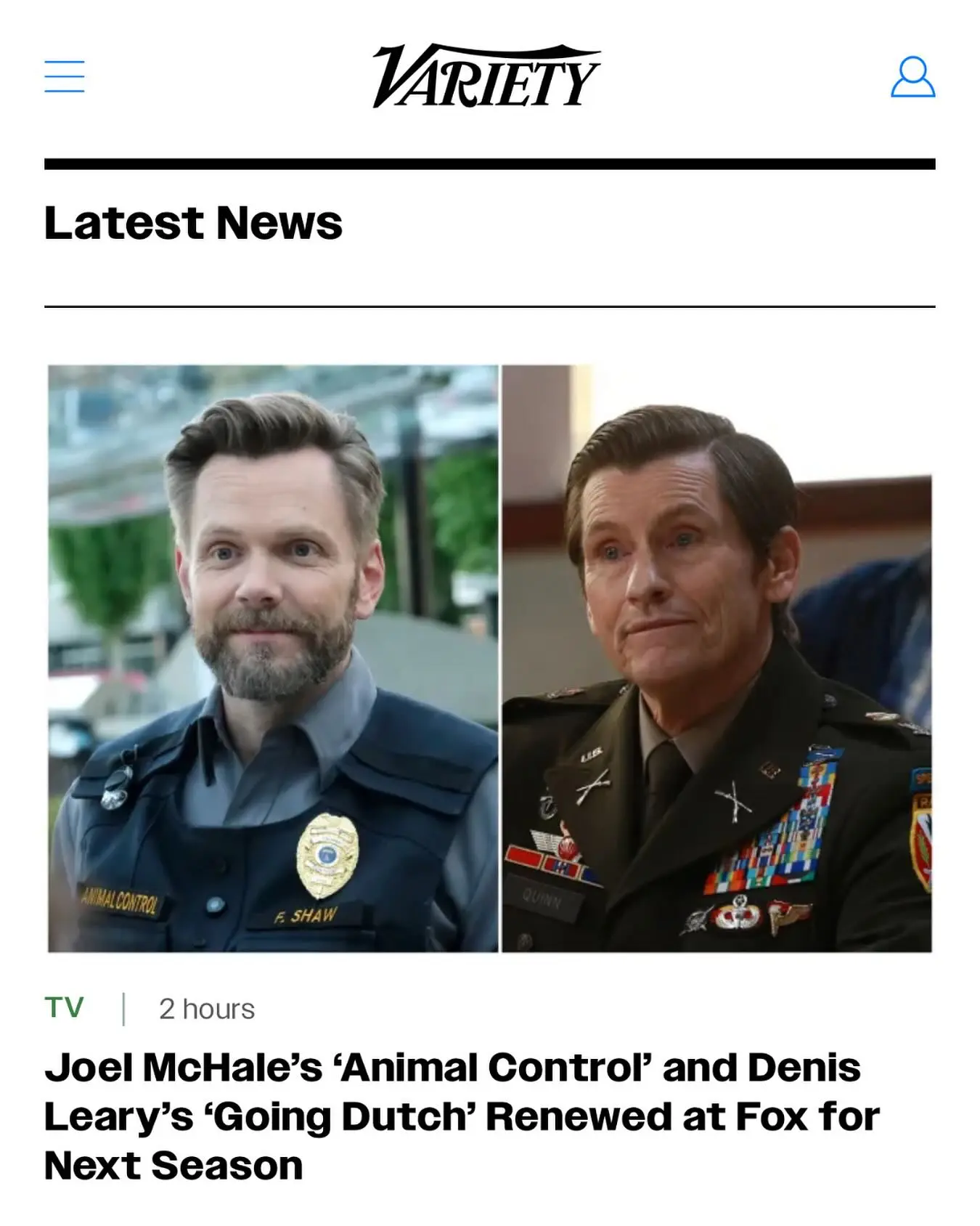 Joel McHale teases secret plans with playful animal control twist and a dash of Dutch wit.