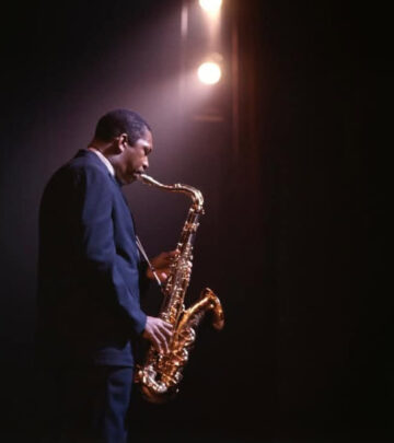Jazz legend immortalized by photographer Jean-Pierre Leloir in a vivid timeless portrait.