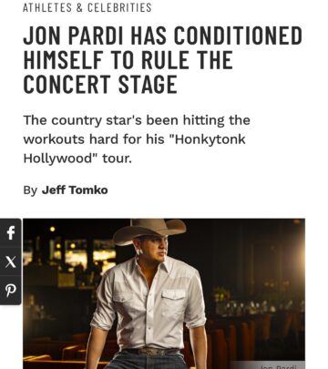 Hard workouts propel country star Jon Pardi as he readies for a commanding stage tour now!