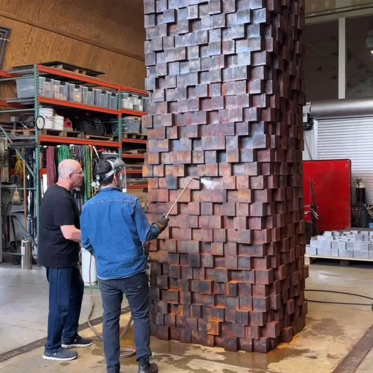 Jonathan Prince Unveils Opus Alchemicum Jonathan Prince Reveals His Rare Angle in Studio, Showcasing the Craft of Steel Oxidation.