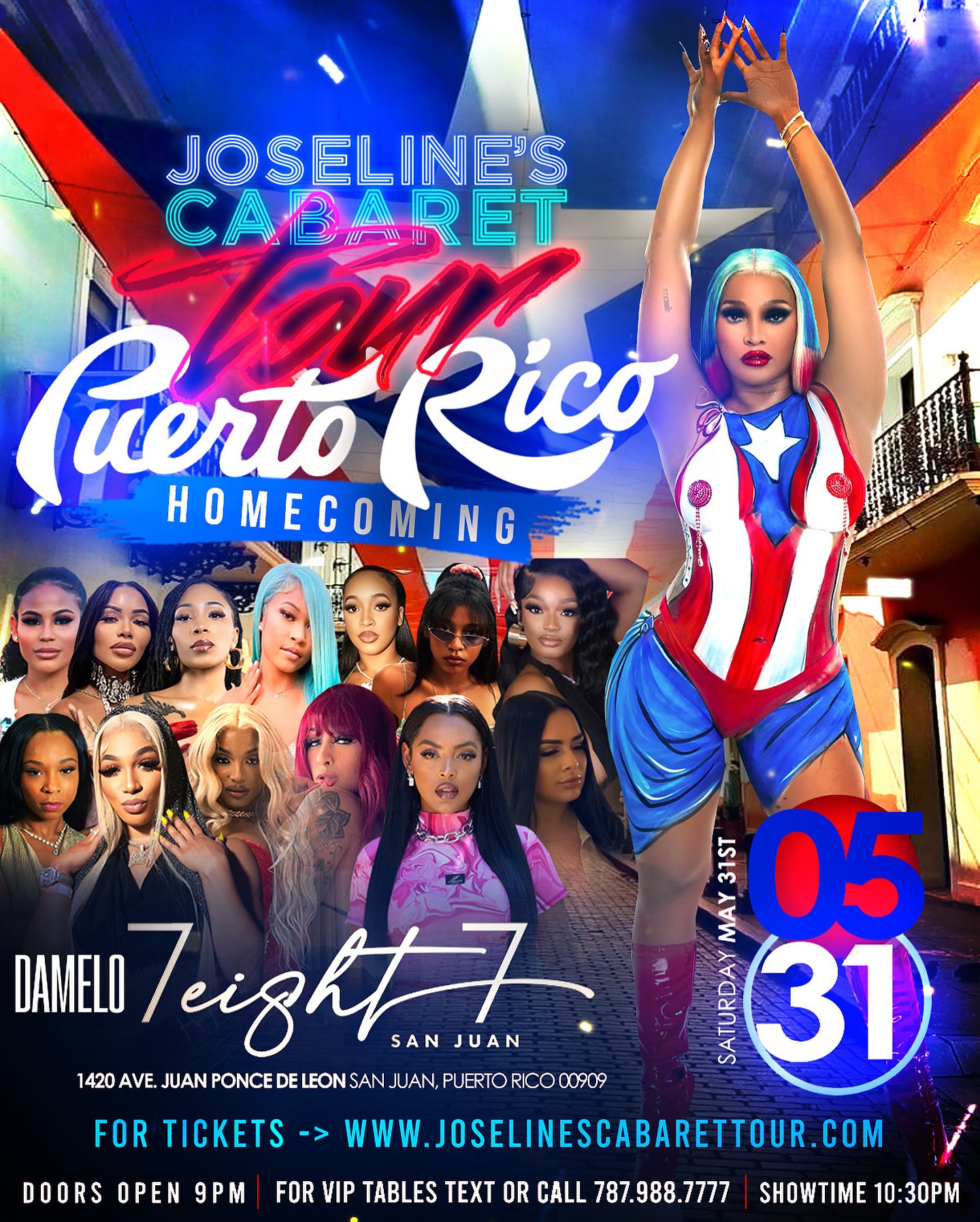 Joseline’s Cabaret Live Heads to Puerto Rico American star brings sizzling show in San Juan this May at 7eight7—tickets selling fast!!!