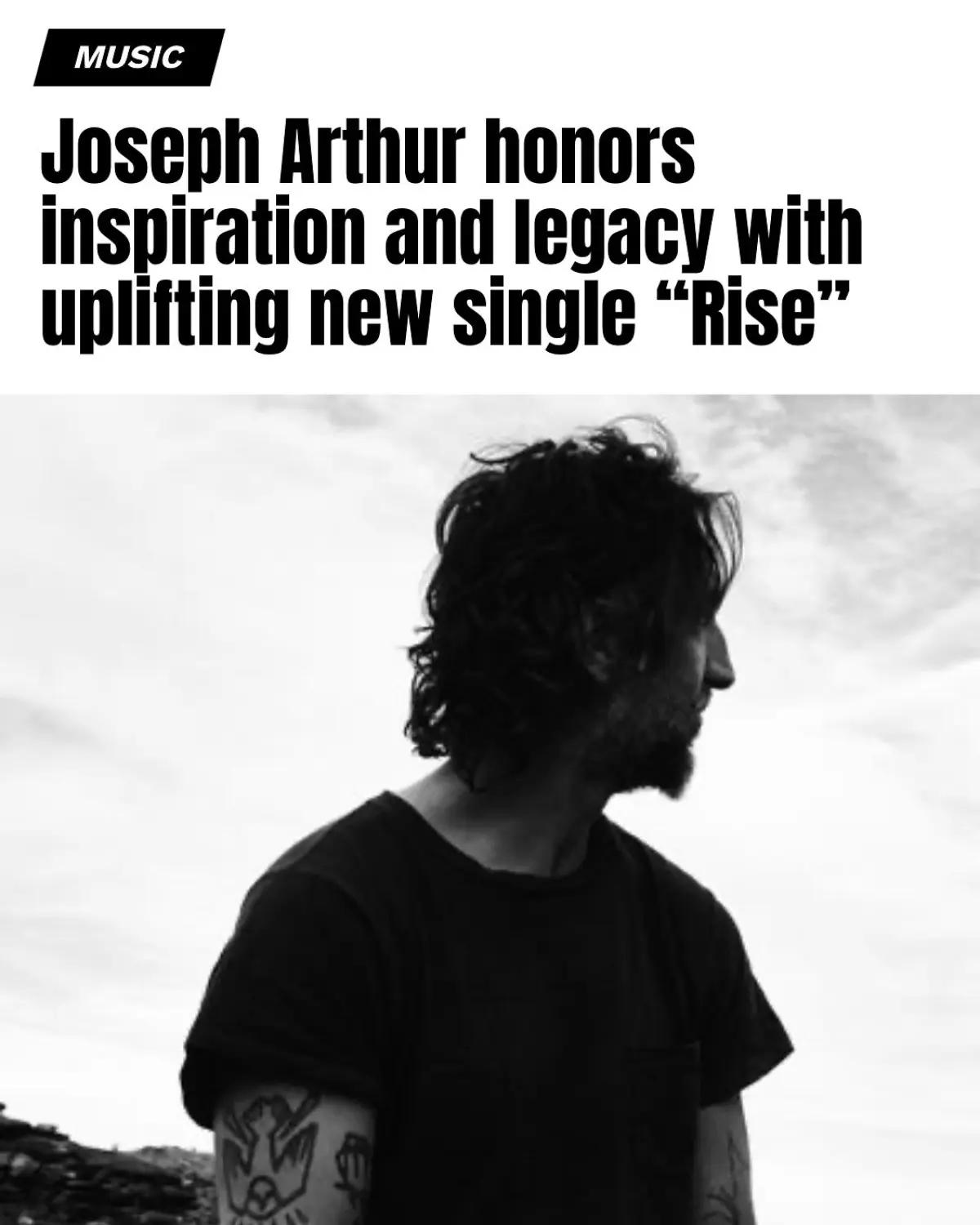 Joseph Arthur Featured in The Honk Magazine Singer-songwriter blends his visual art and music in a chic editorial for an art journal.