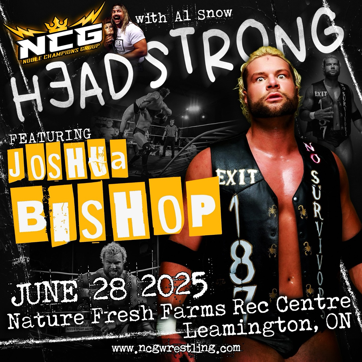 Josh Bishop Set For NCG Showdown With Jason Hotch NCG showdown live as wrestling legends clash in Leamington Ont at Fresh Farms Rec Centre!!