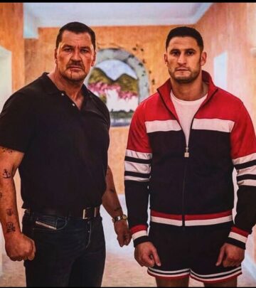 Josh Meyers and friend Craig Fairbrass shine on set for stellar action-packed film moment.