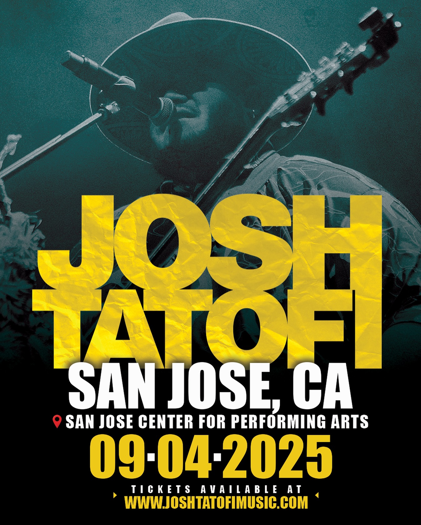 Live music awaits—join Josh Tatofi in San Jose on Sept 4 for an epic show. Claim spot! Now