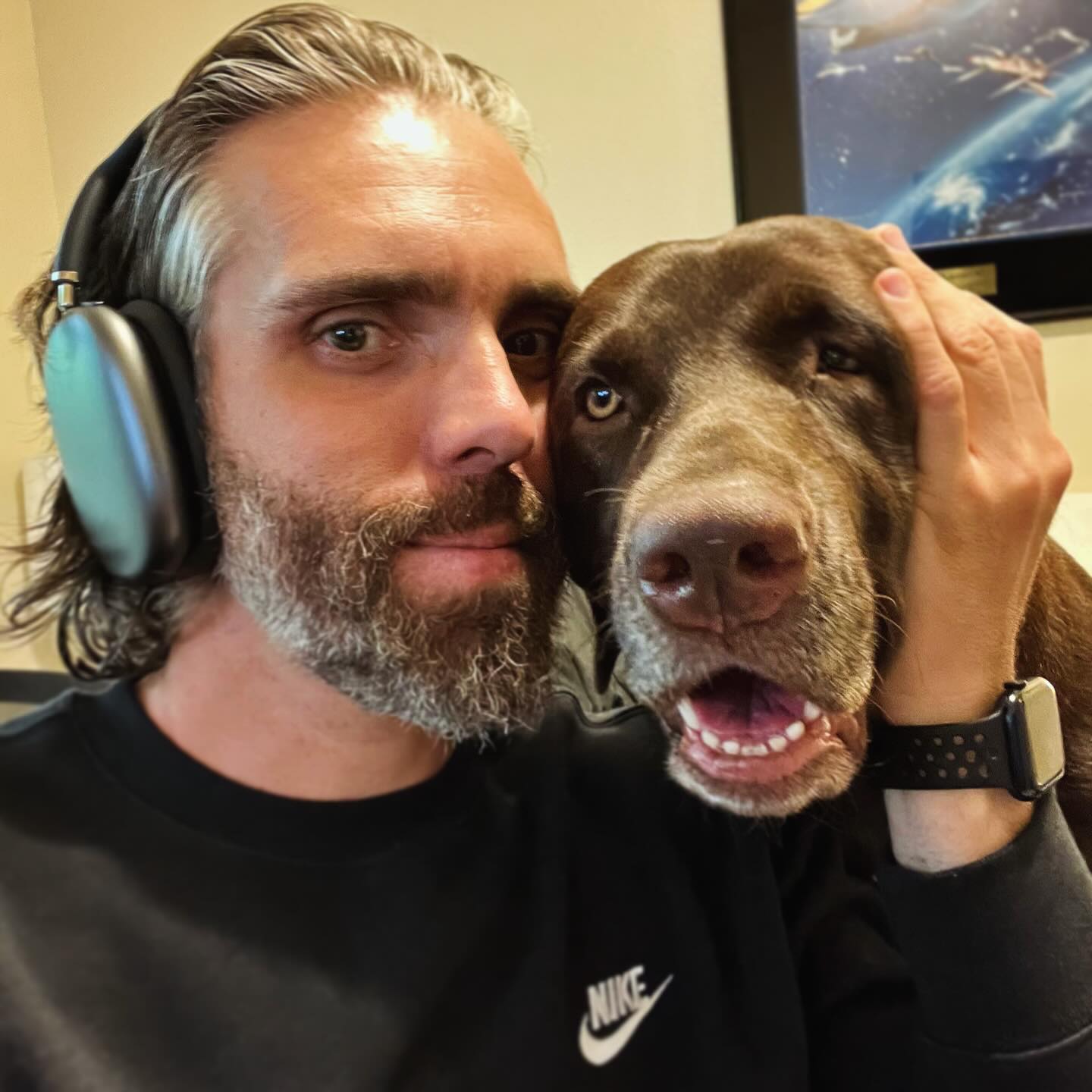 Joshua Shultz shares genuine dog love in a post lauding his beloved Good Puppy Charlie!!!