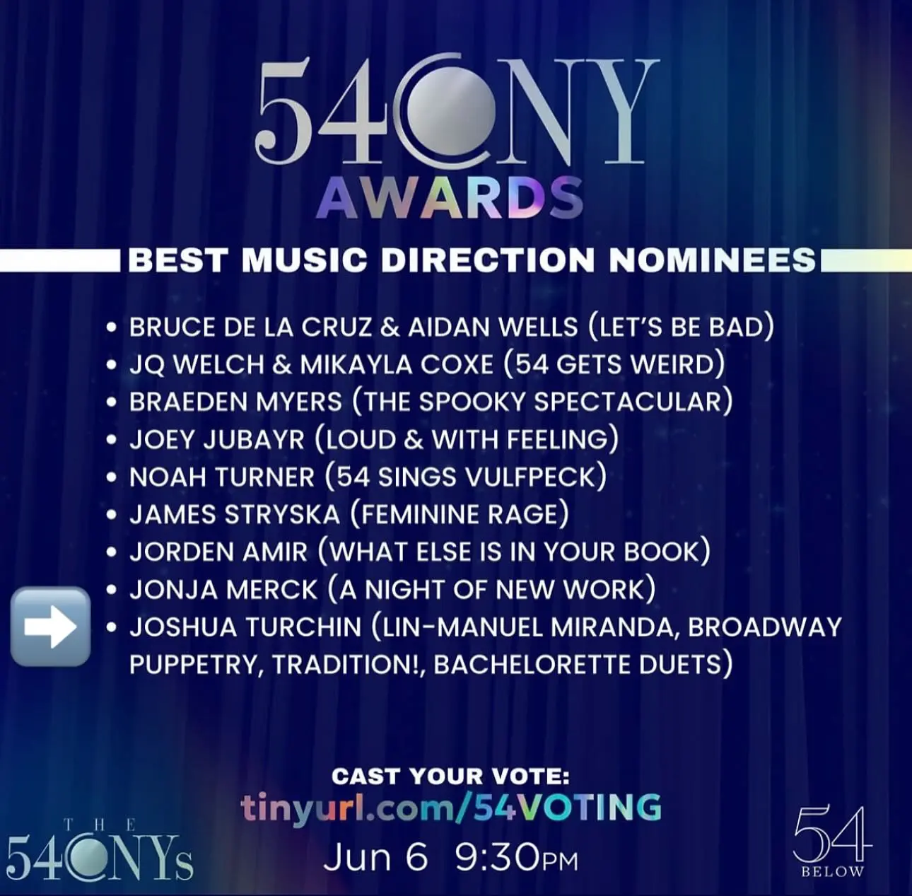 Joshua Turchin Nominated For Music Direction At 54onys Joshua Turchin earns his fourth nomination as his music direction continues to amaze audiences.