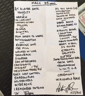Joy Division Tribute Concert Marks 10-Year Anniversary