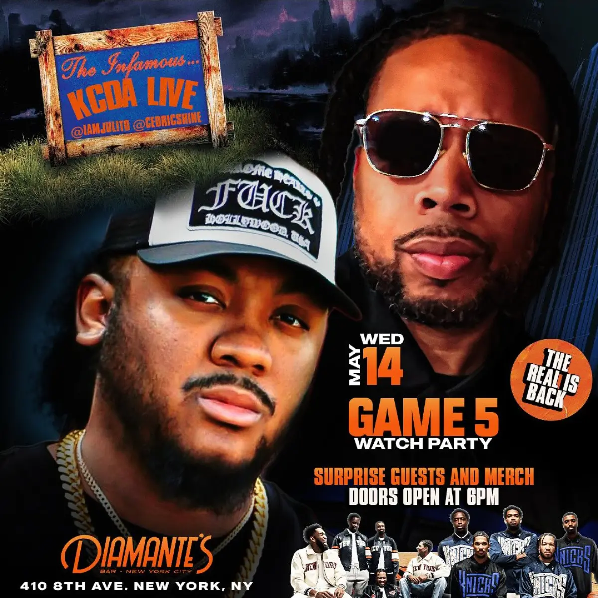 Julito McCullum Launches Live KCDA Podcast Amid Knicks Surge Live podcast debut with co-hosts, giveaways, drinks & special guests amid sports thrills!!