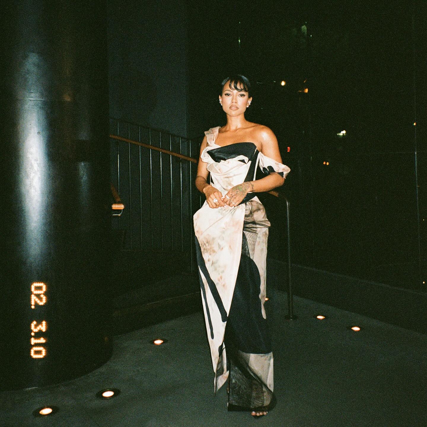 Karrueche Tran’s Vivienne Westwood Monday Look Bold Look Now: Tran stuns in an iconic Vivienne Westwood outfit, showcasing fierce allure.