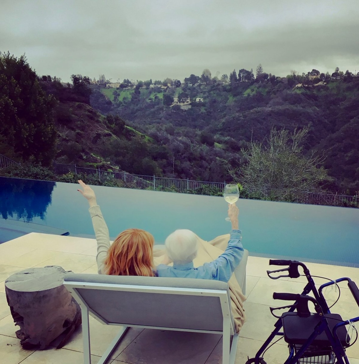 Celebrity Kathy Griffin raises a toast to iconic maternal influence with bold fierce flair.