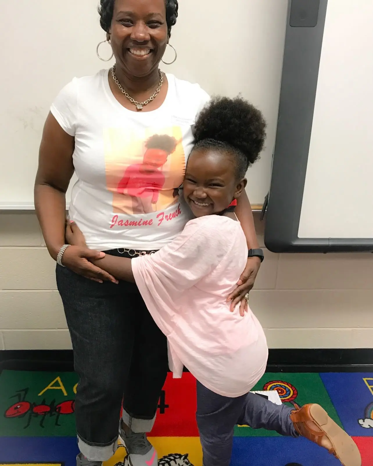 KD French Cheers as Daughter Jasmine Graduates 8th Grade