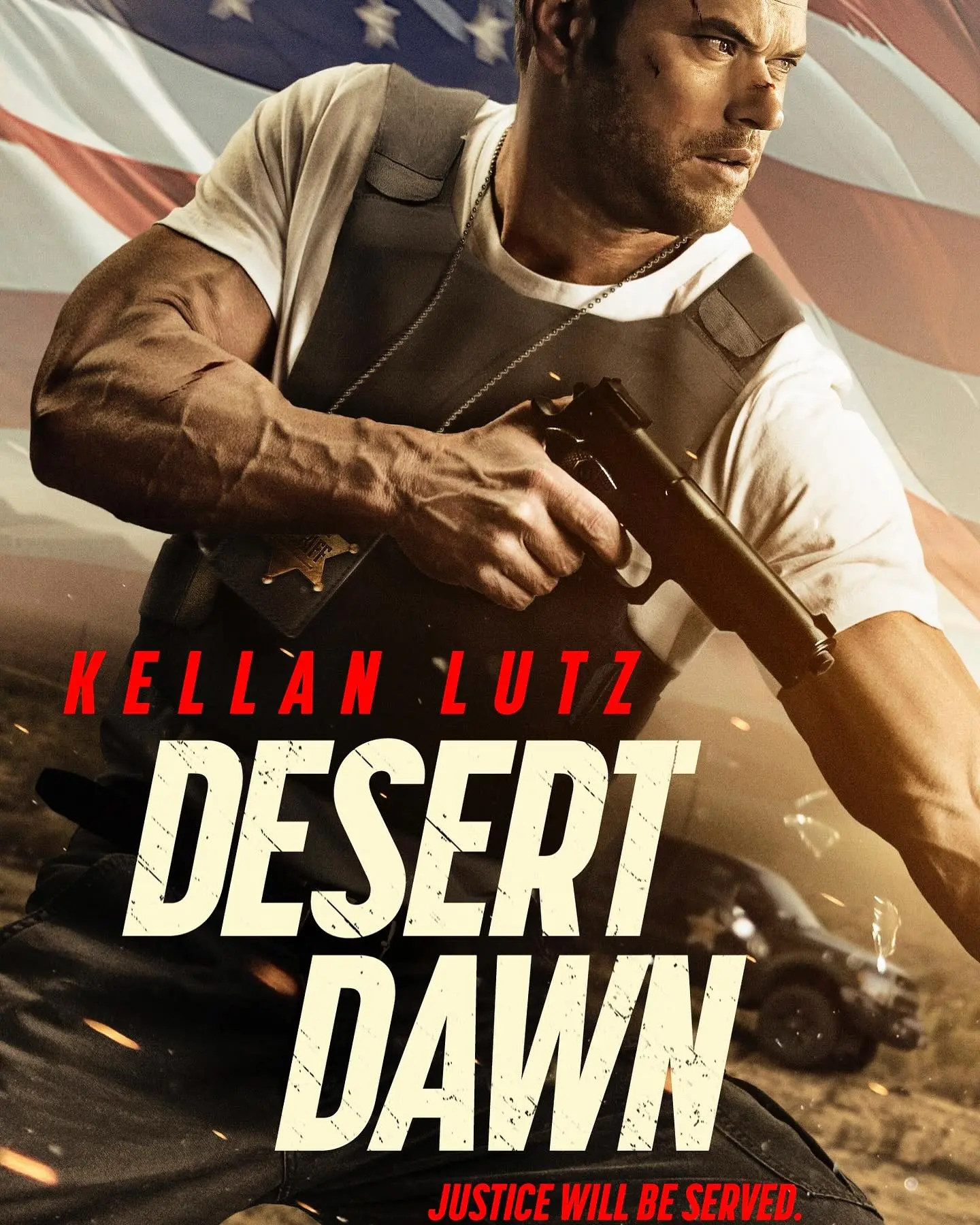 Kellan Lutz Promotes Desert Dawn Release Kellan Lutz readies a desert debut tomorrow as he teases his new film, Desert Dawn now!!!!