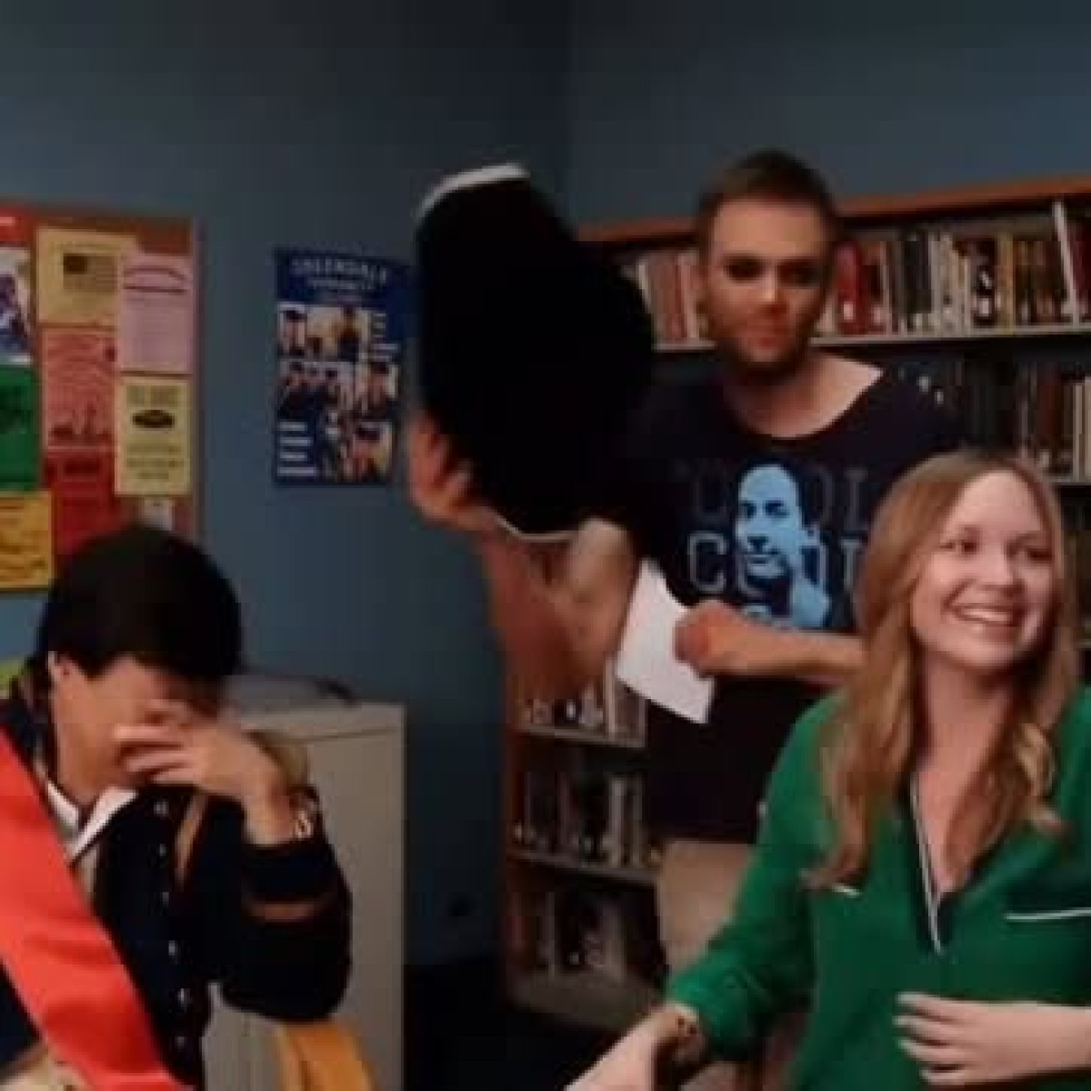 Ken Jeong Interview Hijinks Unexpected comedy as cast members disrupt a candid interview with Ken Jeong in a hilarious moment.