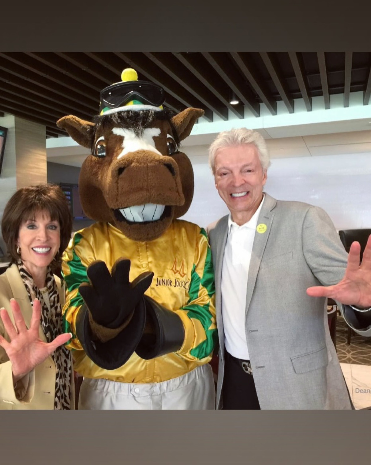 Celebrity Deana Martin charms fans with elegant derby spirit and playful jazz hands fun.