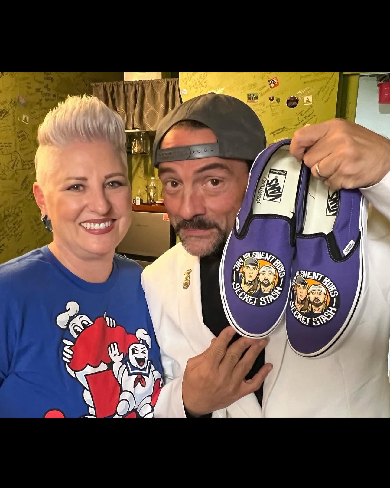 Kevin Smith Unveils Custom Sneakers On Dogma Tour